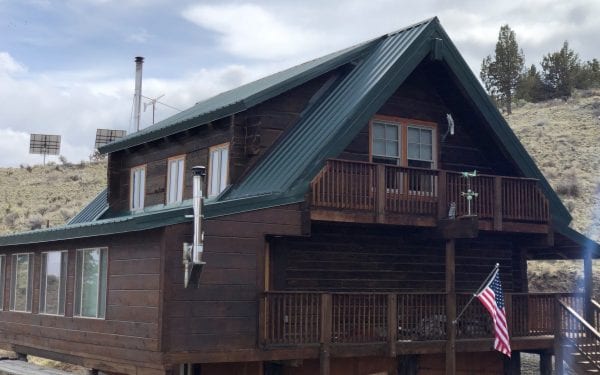 house equipped with solar panels